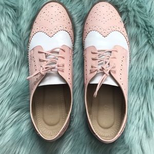 Pink Oxford shoes